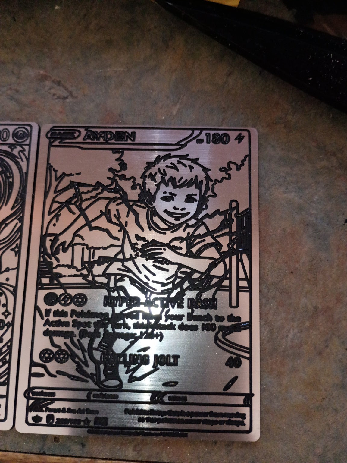 Personalized Ayden trading card